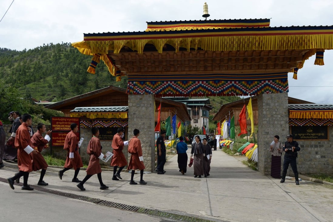 Students at the Royal University of Bhutan in Thimphu. China has previously offered Bhutan a “swap” of the disputed territories as part of negotiations to resolve their border feud. Photo: AFP 