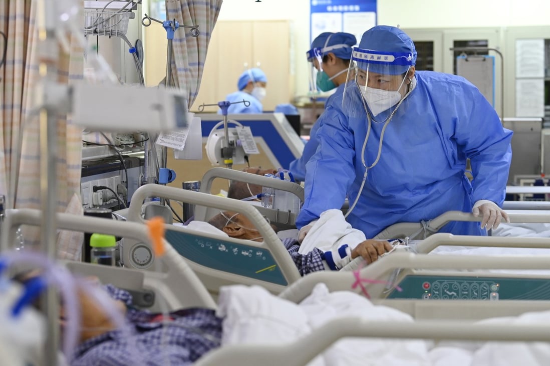 China reported 434 Covid-related deaths on Monday, down from 4,273 per day at the height of the outbreak. Photo: Xinhua 