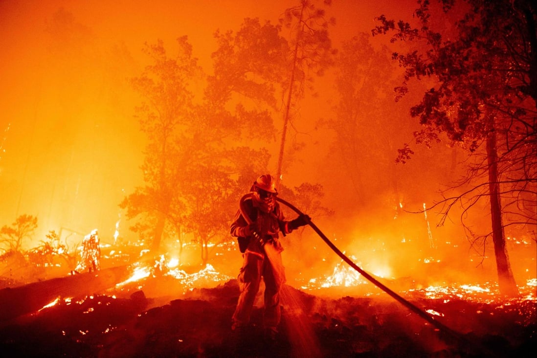 Fires on the west coast of the United States in 2020 were among those studied by a Chinese-led team looking at how weather conditions and fires affect each other, a subject becoming relevant to more regions around the world. Photo: AFP