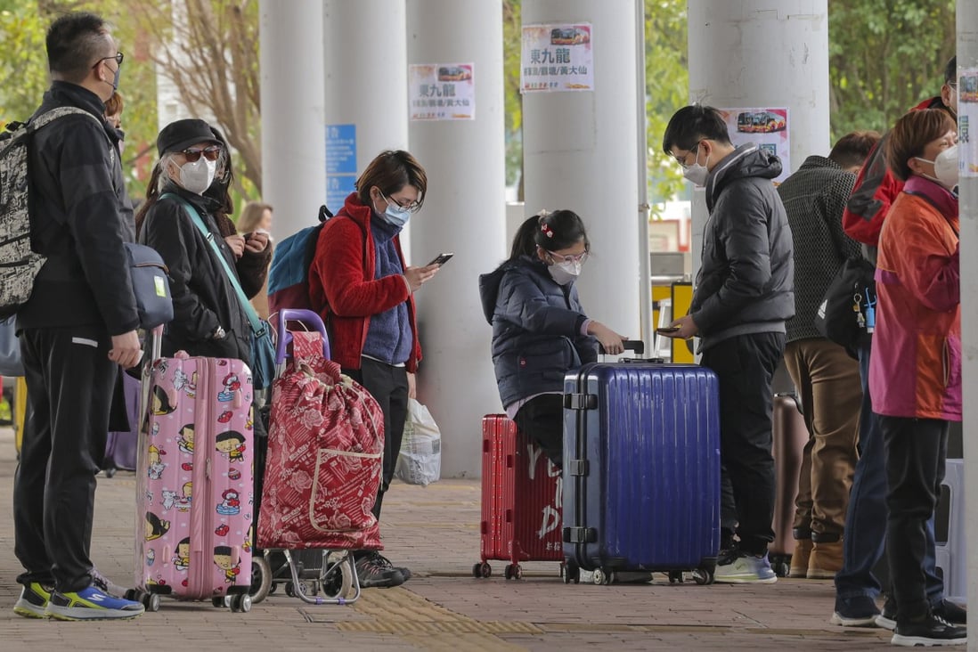 Travellers arrive in Hong Kong from mainland China at the Shenzhen Bay checkpoint. Photo: Jelly Tse