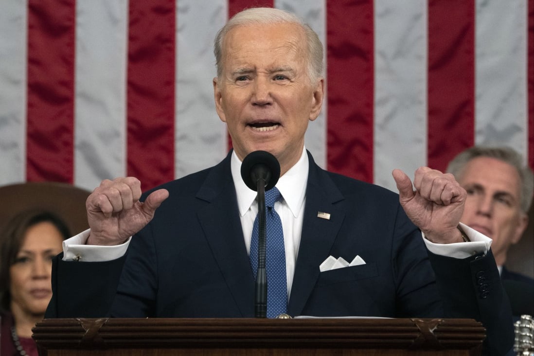 President Joe Biden delivers his State of the Union address to a joint session of Congress at the US Capitol on February 7, in Washington. Photo: AP