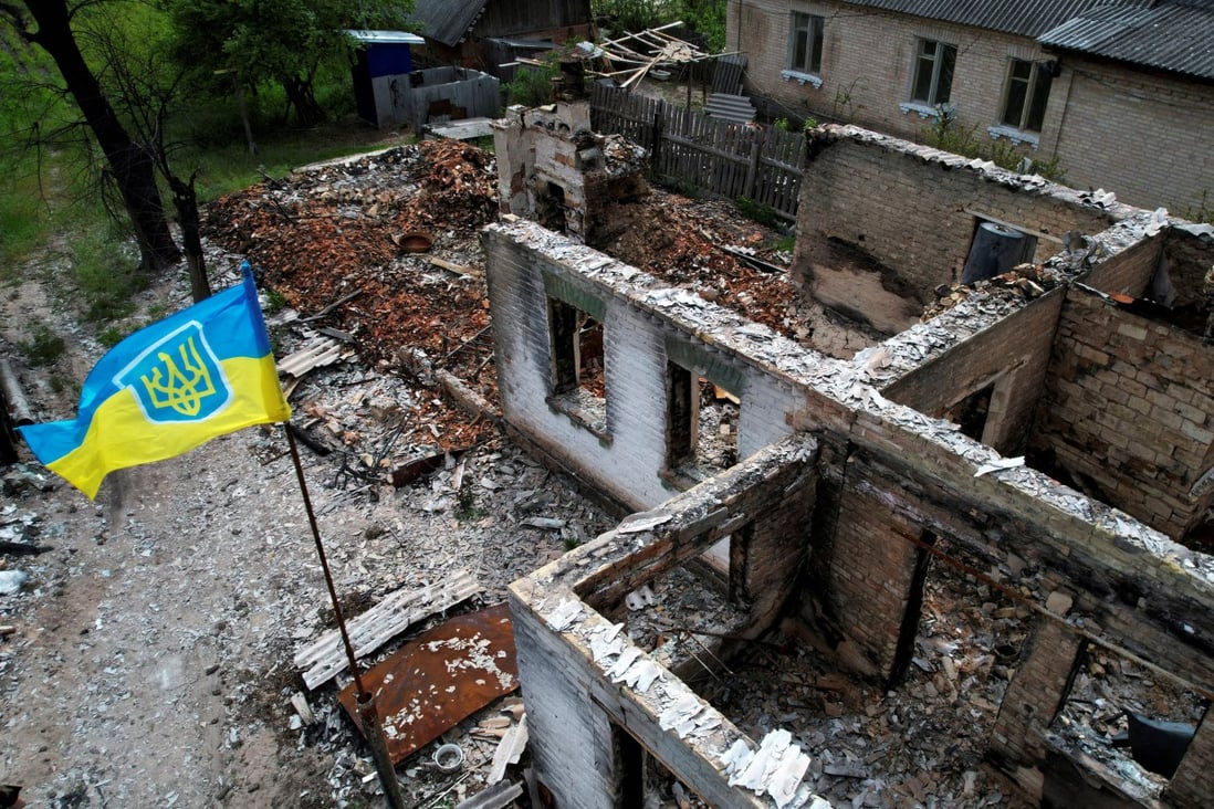 A view of the destroyed village of Moshchun in the Kyiv region of Ukraine on May 19, 2022. Russia’s invasion of Ukraine has generated widespread global disruption on its own but also drawn much of the world’s attention, allowing flare-ups elsewhere to go unnoticed. Photo: Reuters