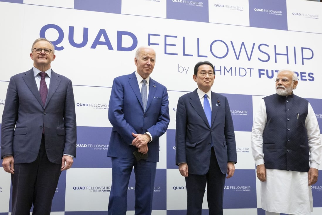 Leaders of the Quad nations in Tokyo last year. Seoul will take a “gradual approach” to joining the bloc, according to a senior official. Photo: TNS
