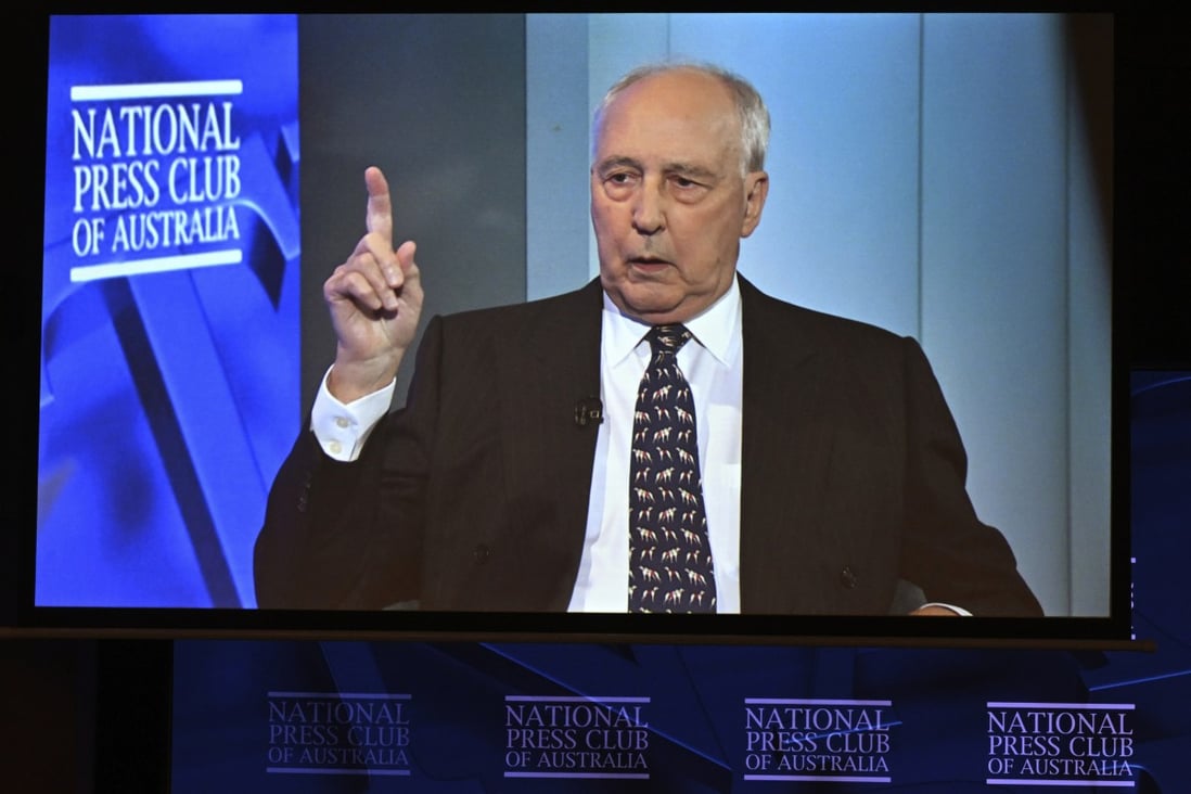 Paul Keating, Australia’s prime minister from 1991 to 1996 and a former leader of the Labor Party currently in power, said in a National Press Club event that the Aukus pact with the US and the UK was the “worst international decision” by a Labor administration in recent times. Photo: via AP