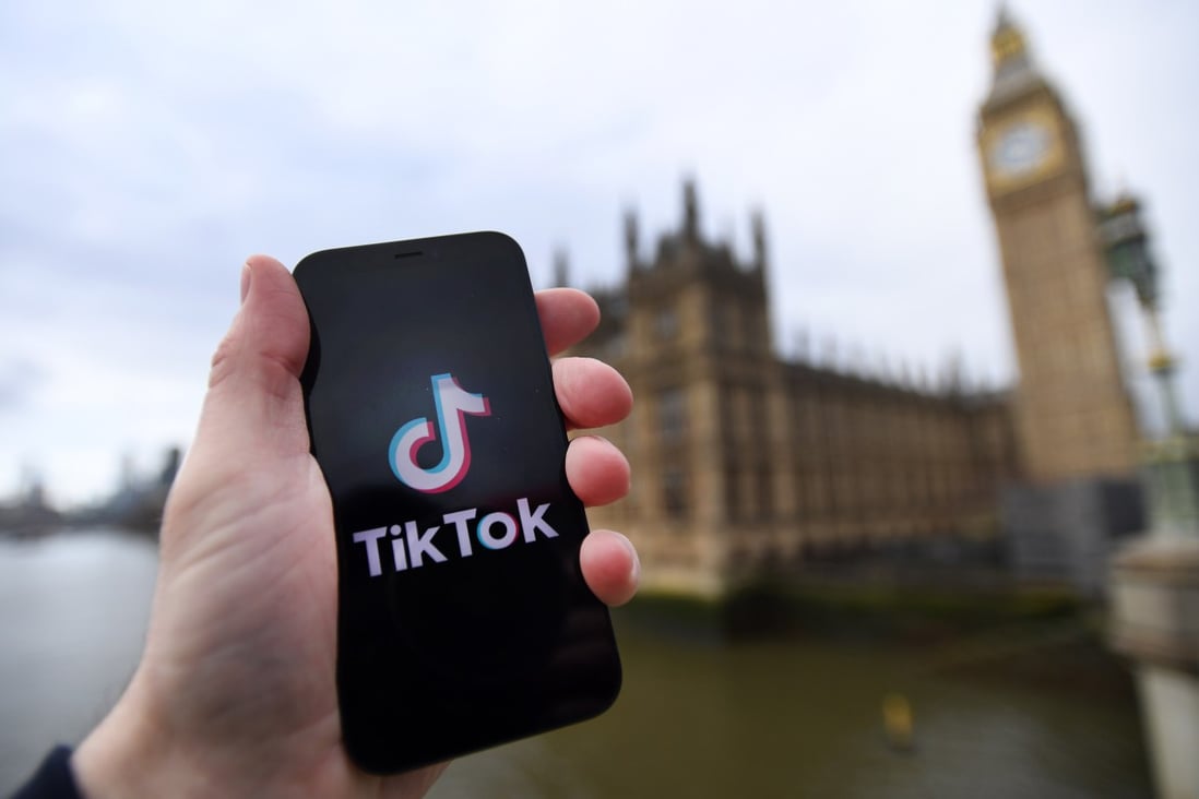 TikTok’s logo on a smartphone in front of the British parliament in London. Photo: EPA-EFE