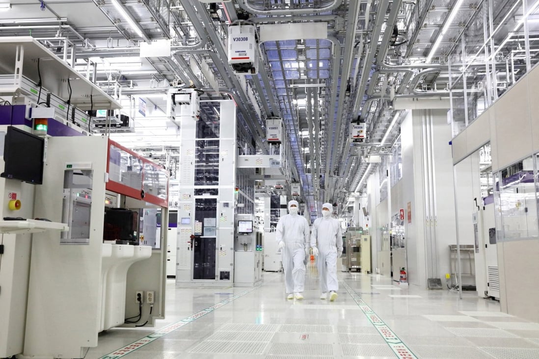 Samsung Electronics’ chip production plant at Pyeongtaek, South Korea. South Korea’s two major semiconductor chip makers may get some relief from the United States’ proposed changes to the Chips and Science Act aimed at curbing investment in China. Photo: Reuters