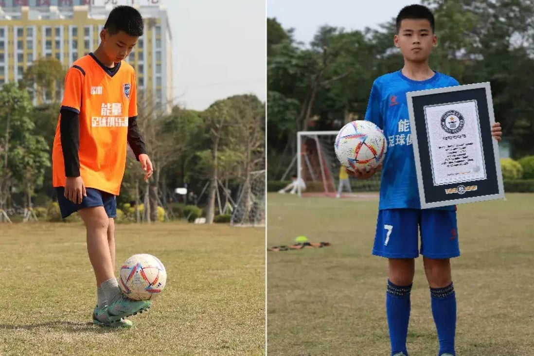 Chinese boy, 10, sets Guinness World Record by juggling football more