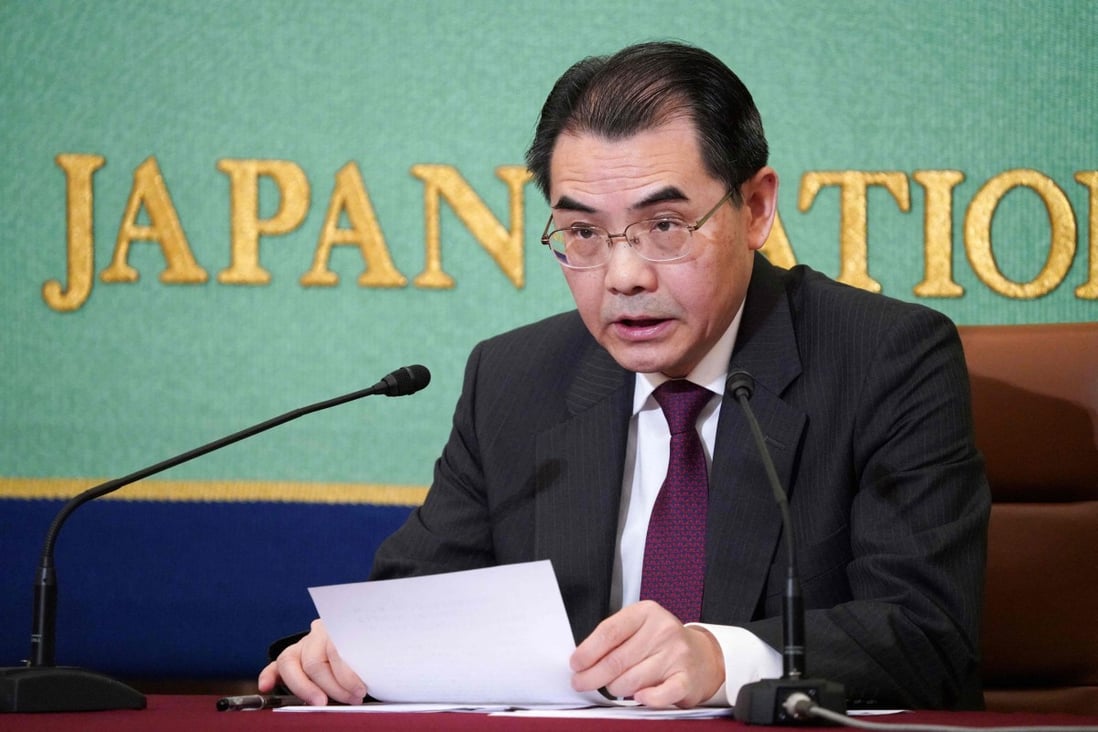 Kinas ambassadör Wu Jianghao har varnat Japan för att vara "bundet till avskiljande krafter som försöker splittra Kina".  Foto: AFP
