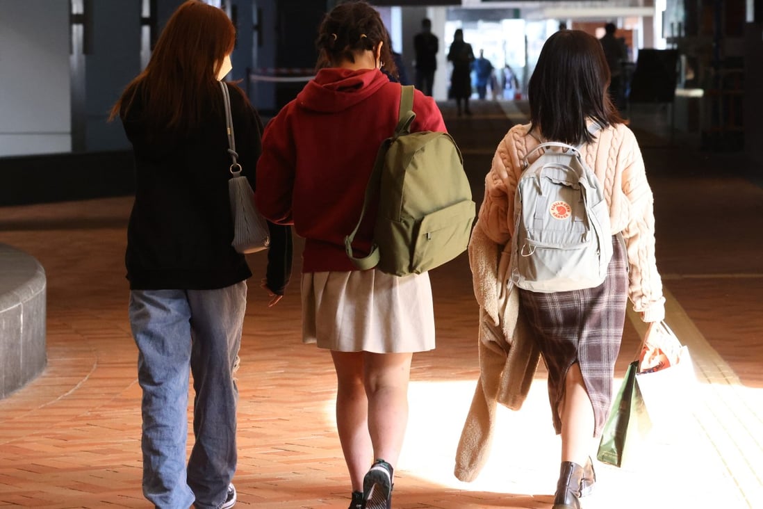 Youngsters at the University of Hong Kong on December 22. The university has temporarily banned students from using ChatGPT. Photo: Dickson Lee