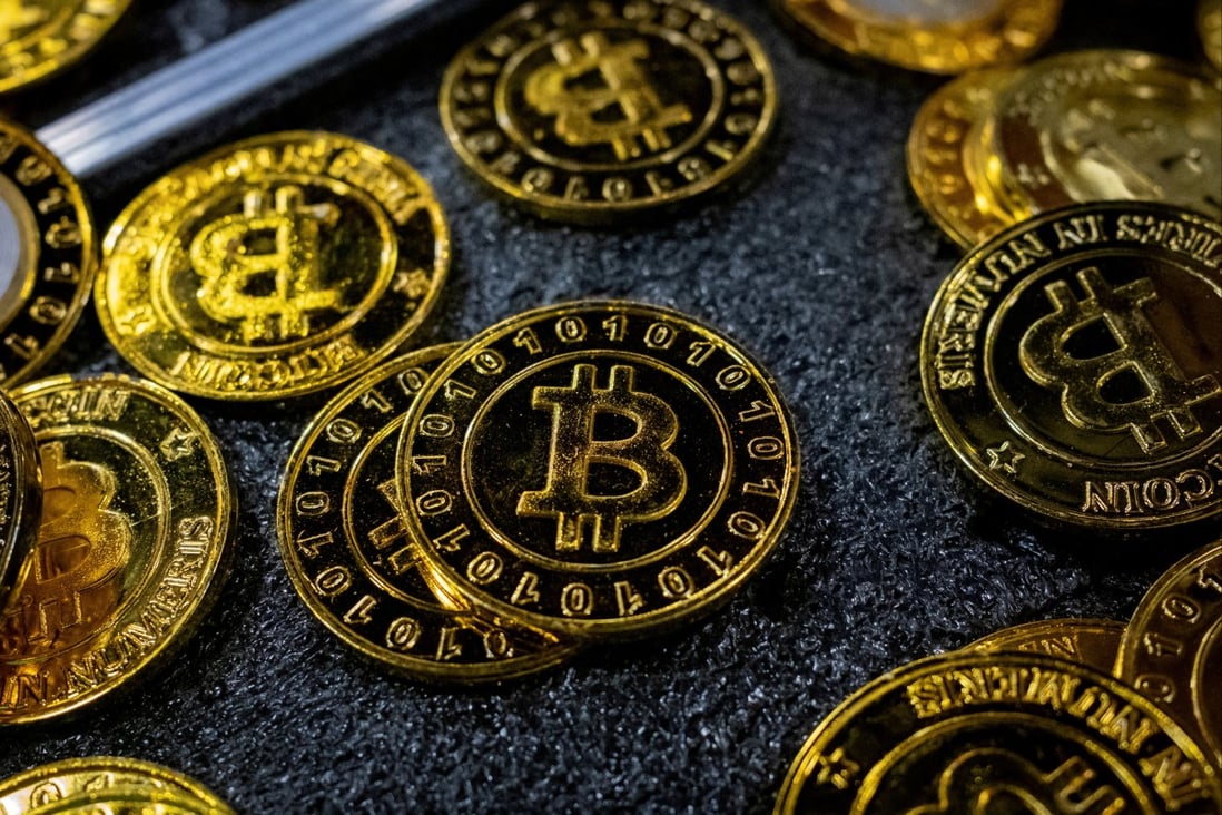Bitcoin coins are seen at a stand during the Bitcoin Conference 2023, in Miami Beach, Florida, U.S., May 19, 2023. Photo: Reuters