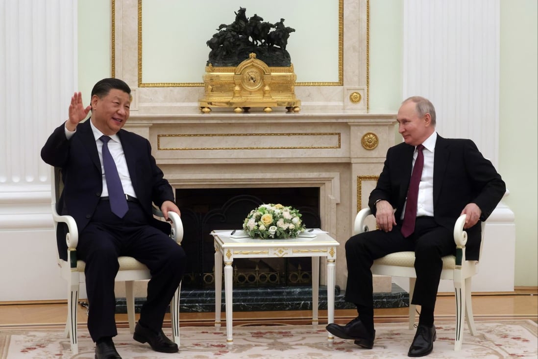 Chinese President Xi Jinping  with  Russian counterpart Vladimir Putin  at the Kremlin in Moscow in March. Photo: AP