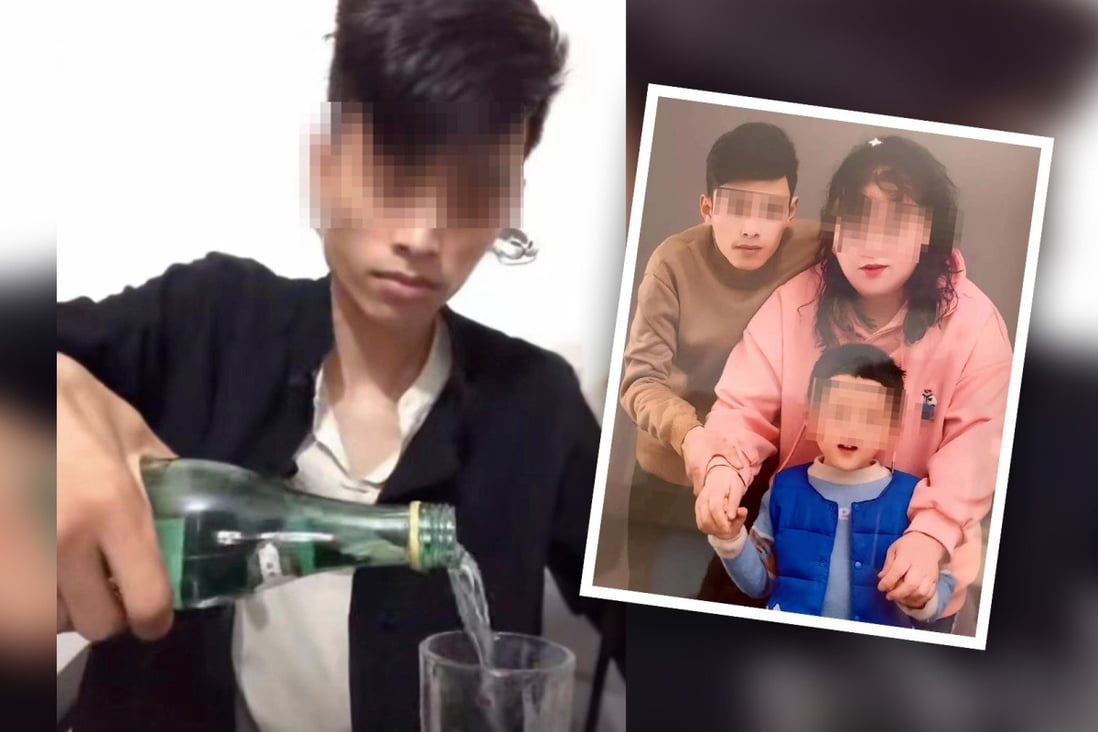 A desperate-for-traffic Chinese blogger has died after downing two bottles of strong liquor during a live-streamed drinking contest, reigniting debate on mainland social media. Photo: SCMP composite/QQ.com A desperate-for-traffic Chinese blogger has died after downing two bottles of strong liquor during a live-streamed drinking contest, reigniting debate on mainland social media. Photo: SCMP composite/QQ.com