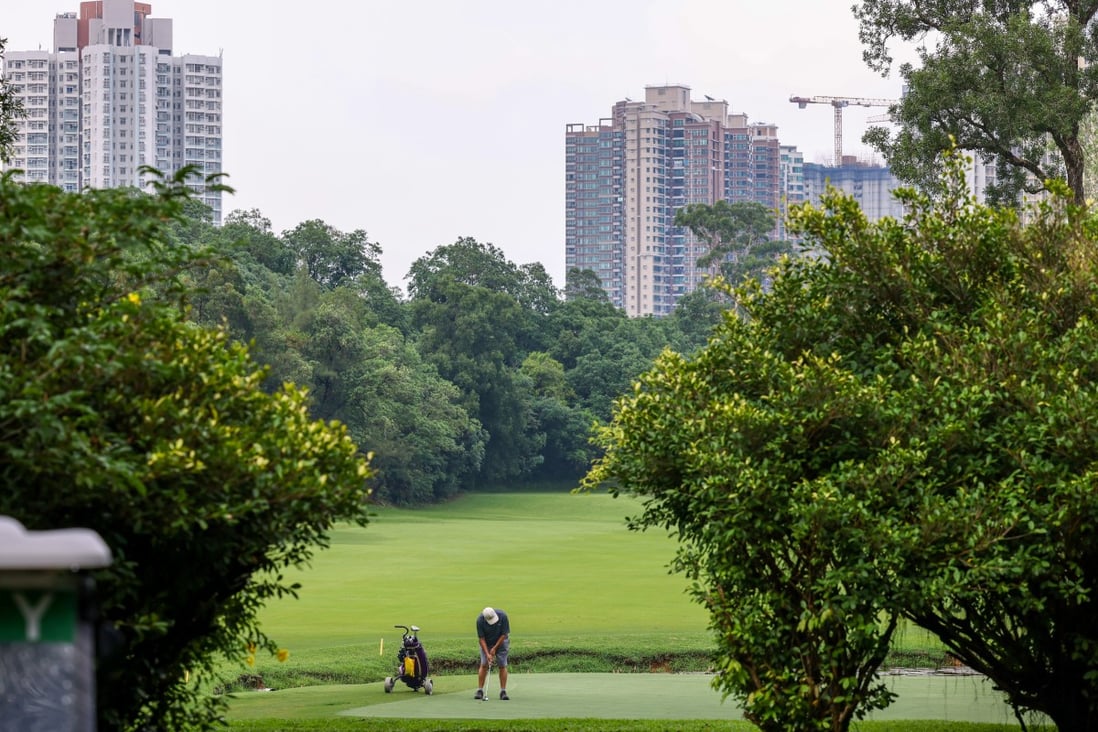 A man plays a round at the Hong Kong Golf Club in Fanling. Photo: Dickson Lee