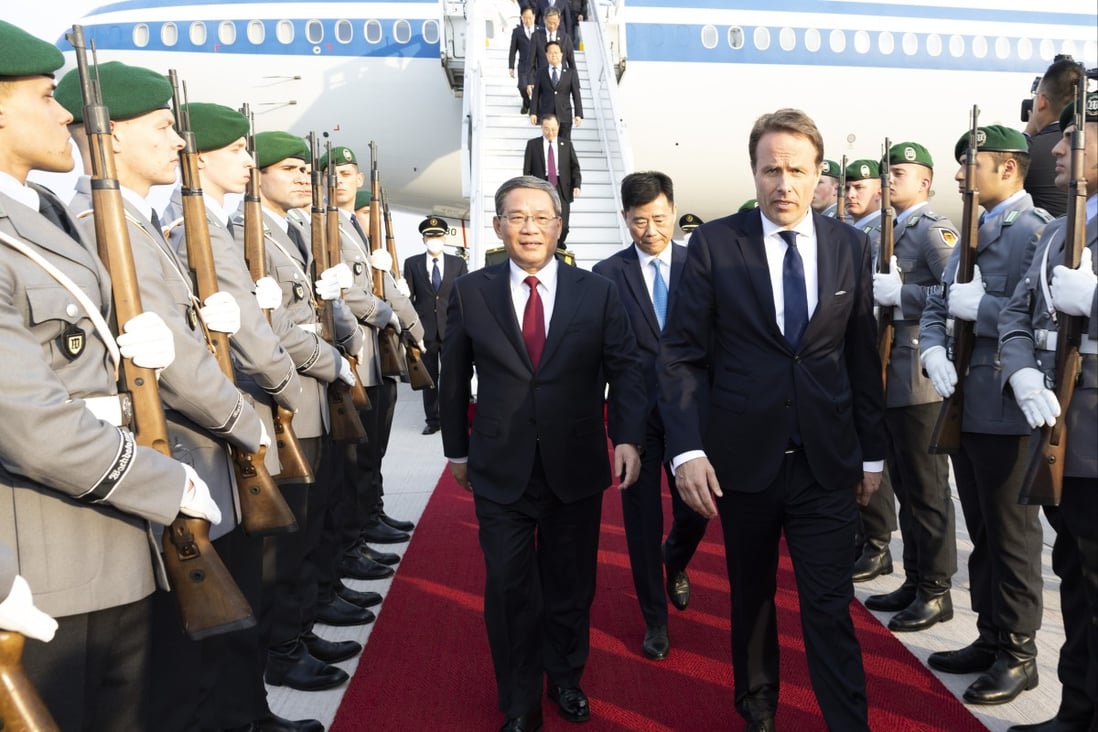 Chinese Premier Li Qiang arrives at Berlin Brandenburg Airport on Sunday, June 18, 2023. Li is in Germany for the seventh China-Germany inter-governmental consultation and an official visit. Photo: Xinhua