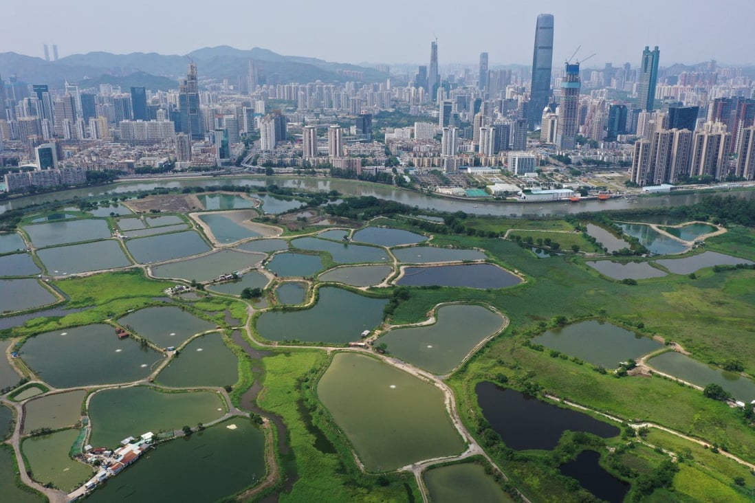 A view of Lok Ma Chau at Hong Kong’s northwest border in May. The Northern Metropolis project aims to turn large parts of the New Territories near Hong Kong’s border with the mainland into a residential and tech hub. Photo: May Tse