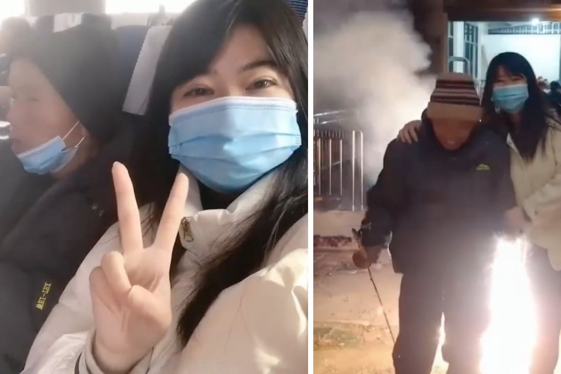 Tens of millions of people on mainland social media have viewed the touching story of a woman in China who was abandoned just four days after being born and the man who saved her and became her father. Photo: SCMP composite/CCTV