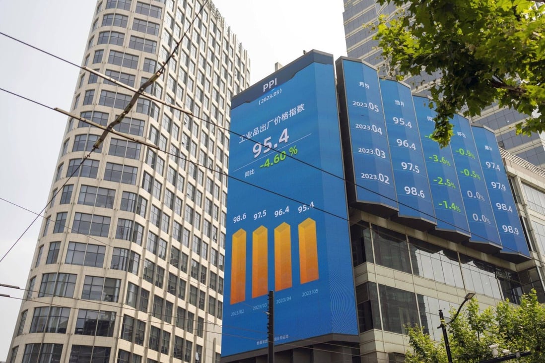 A public screen displaying stock figures in Shanghai on June 21. Photo: Bloomberg