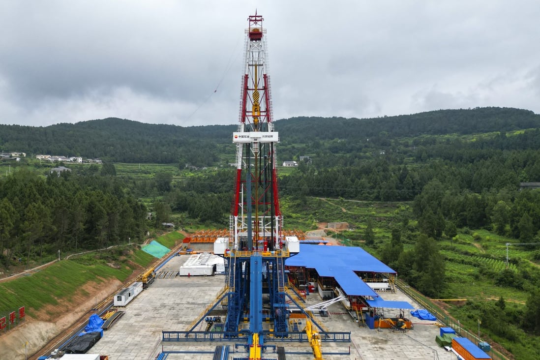 Drilling began at the site in Jiange county, Sichuan province, on Thursday. Photo: Xinhua