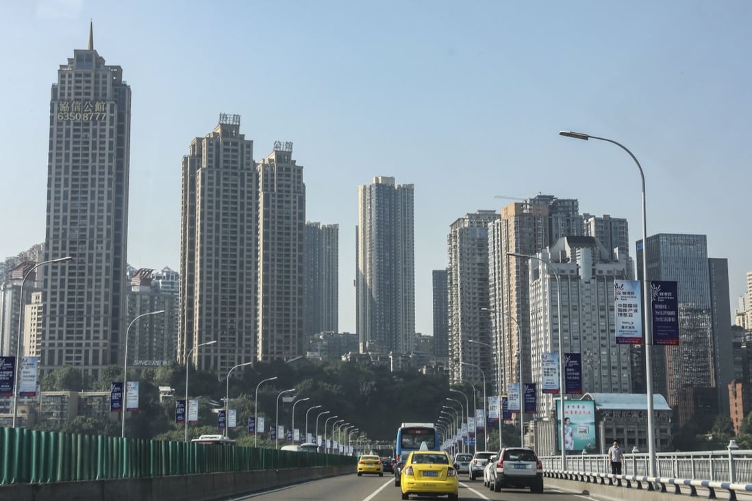 High-rise residential and commercial buildings in Chongqing municipality on Saturday, August 25, 2018. Photo: SCMP/Simon Song