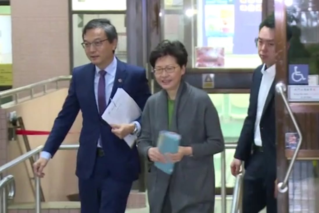 Carrie Lam met representatives from doctors’ groups on Tuesday evening. Photo: RTHK