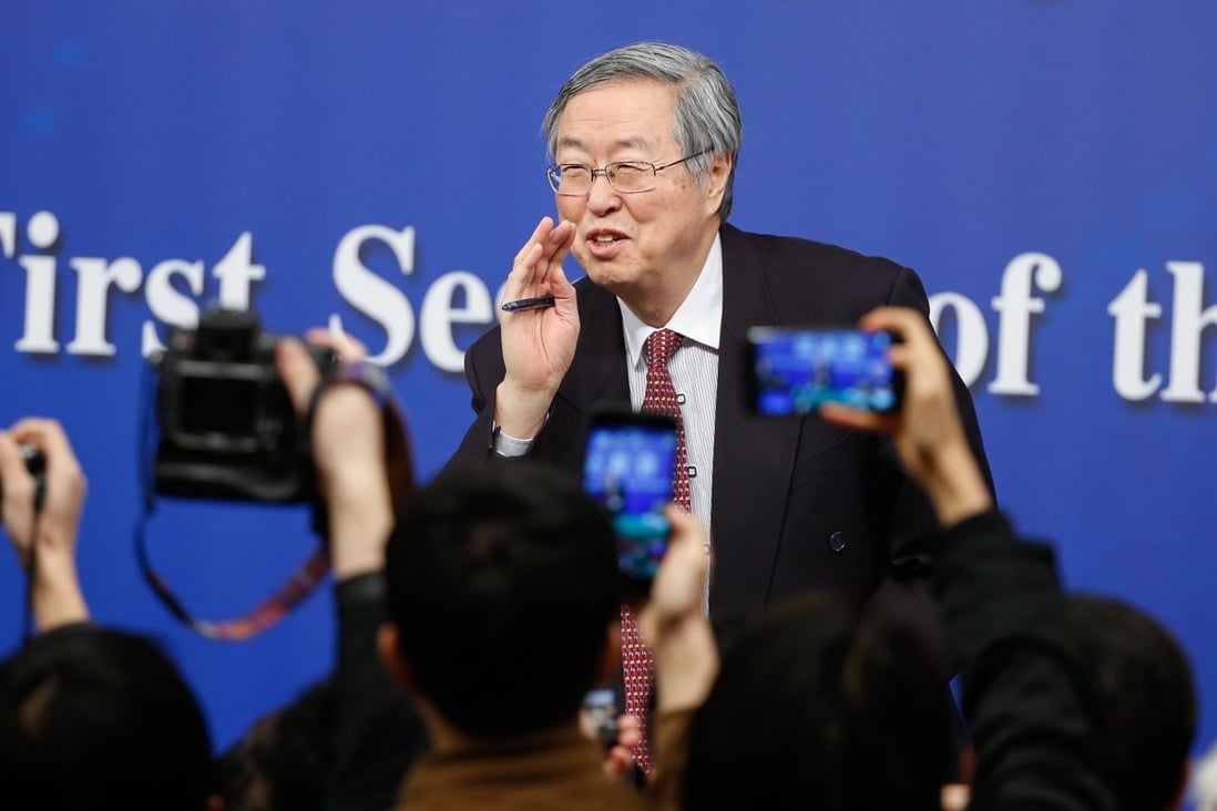 Former People’s Bank of China governor Zhou Xiaochuan, pictured during the 2018 National People’s Congress, was speaking at the The Royal Institute of International Affairs, commonly known as Chatham House, in London. Photo: EPA