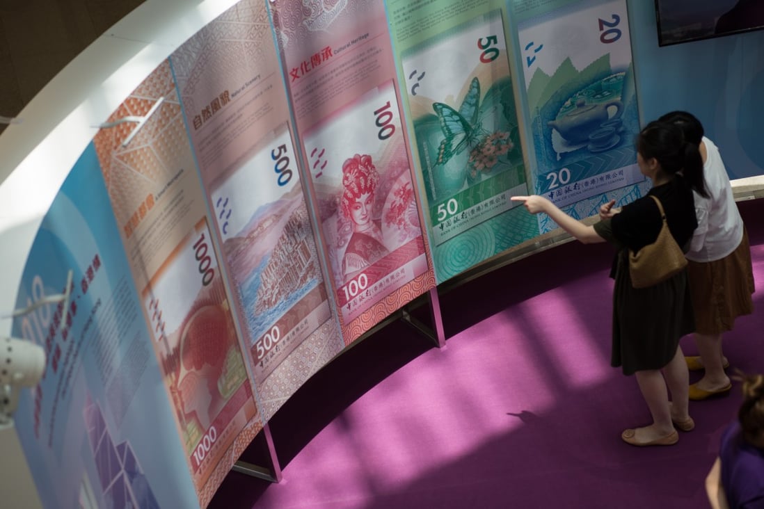 The Hong Kong dollar traded at 7.8498 per US dollar on Wednesday, hovering near the 7.8500 lower limit of a trading band introduced in 2005. Photo: EPA-EFE