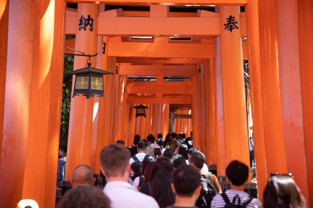 Kyoto’s famous Fushimi Inari shrine is always overcrowded. Photo: Shutterstock