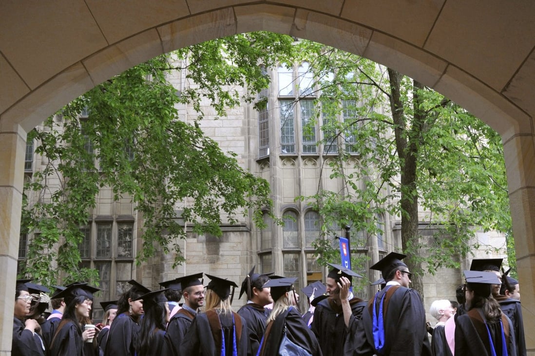 Future graduates waiting for the procession to begin for commencement at Yale University. File photo: AP