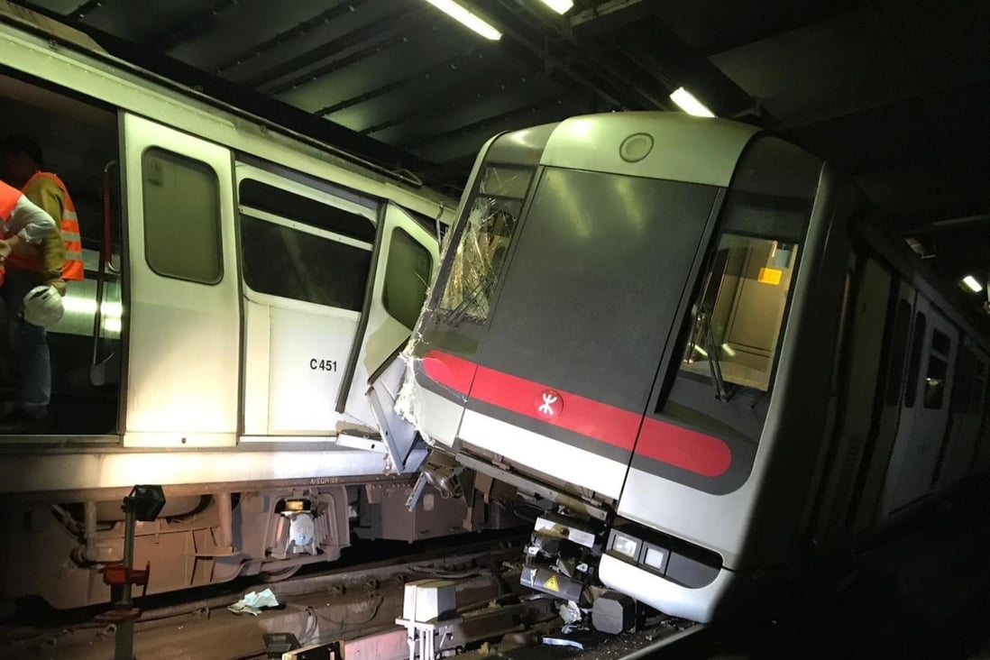 The rare incident took place near Central station at about 3am. Photo: MTR Corp