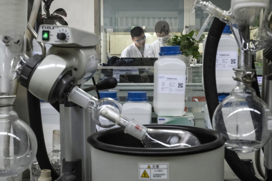 A laboratory in Beijing. China’s drug development industry could require an outsourcing capacity of 3 million litres compared with 100,000 litres currently. Photo: Bloomberg