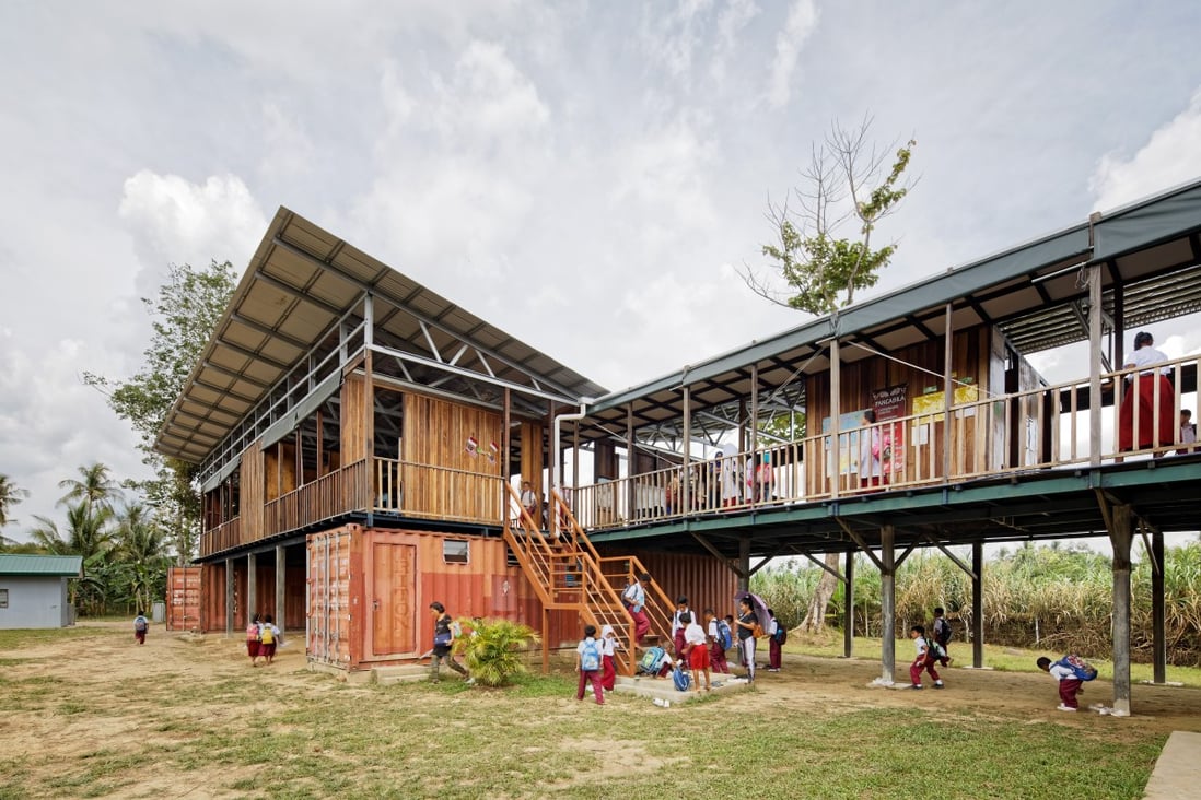 Etania Green School has been built for stateless children in Sabah, Malaysia, with the help of a Singapore-based non-profit design studio, billionBricks. Photo: Fernando Gomulya