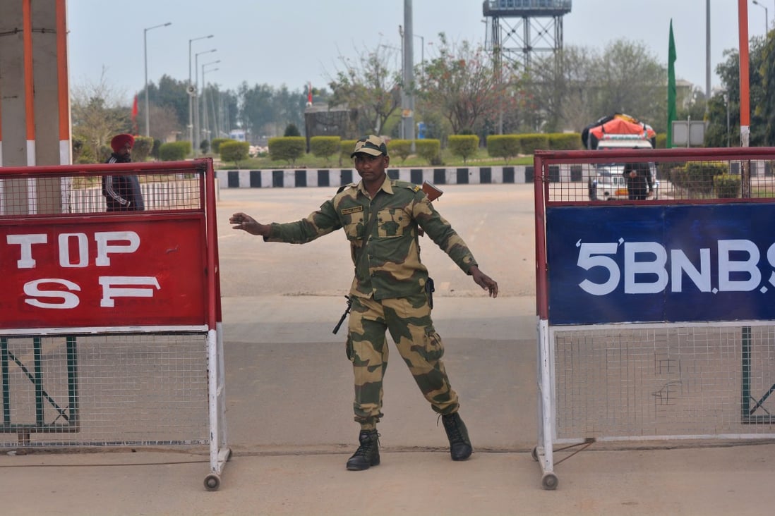 A Border Security Force soldier stands on the Indian side of the country’s border with Pakistan, in Attari. China says it helped reduce tensions between the two nuclear-armed neighbours. Photo: AP