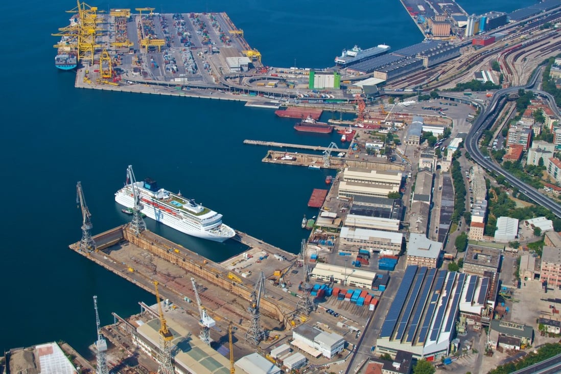 The port of Trieste on the Adriatic Sea offers potential for China’s belt and road plans. Photo: Adriaports.com