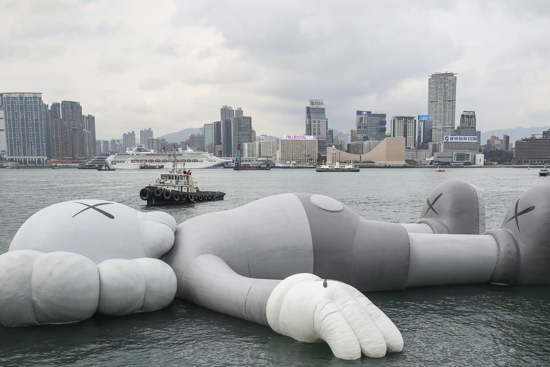 Kaws:Holiday floating in Victoria Harbour during Hong Kong Arts Month from 22nd of March onwards. Photo: Winson Wong