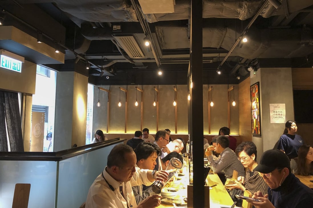 The interior of Ramen Cubism in Wellington Street, Central. Photo: Jane Zhang