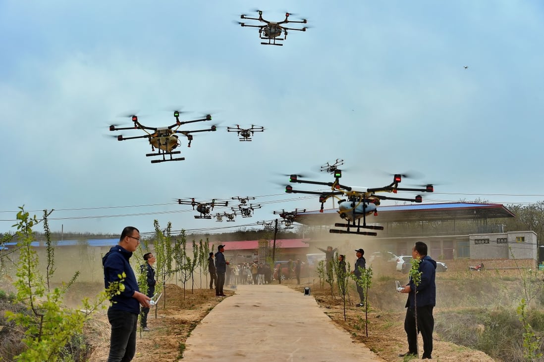 Demand for agricultural drone pilots has risen as the technology matures. Photo: Xinhua