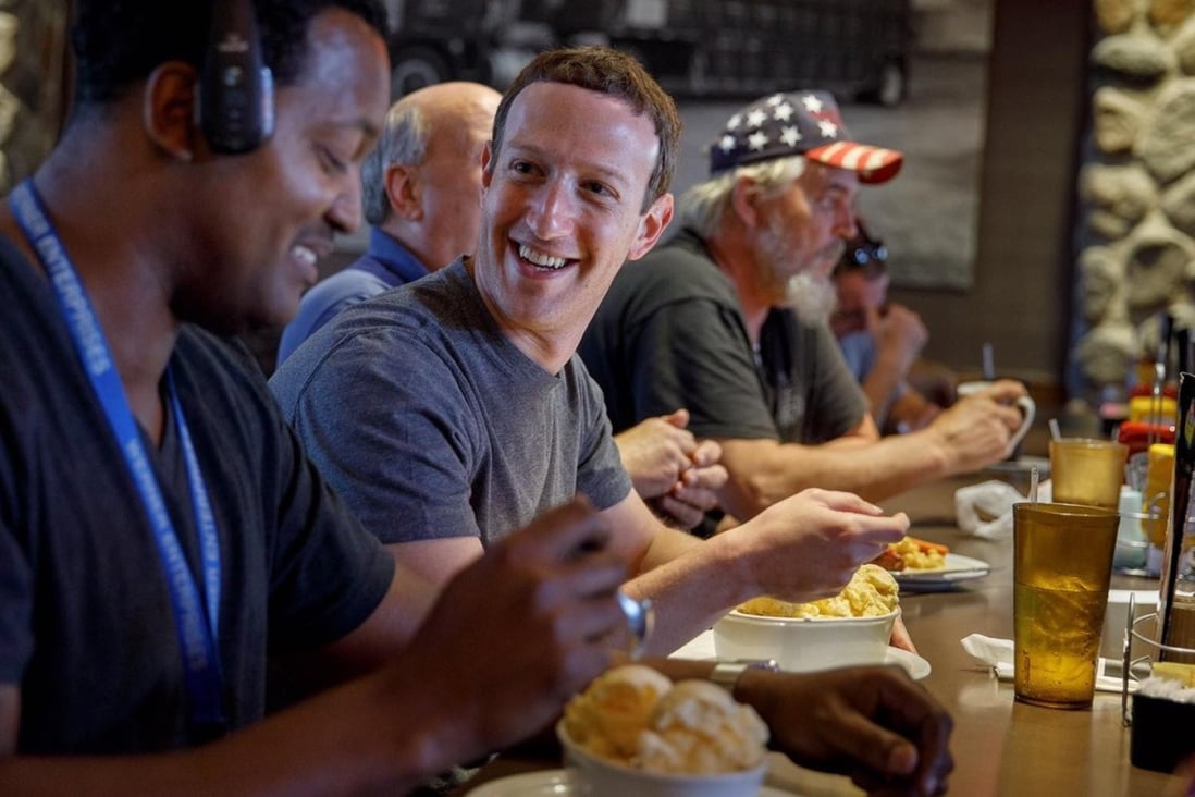 Mark Zuckerberg (centre), CEO of Facebook, says he ‘doesn’t like to waste time on small decisions’ so simply eats whatever he feels he wants to eat on the day. Photo: Facebook