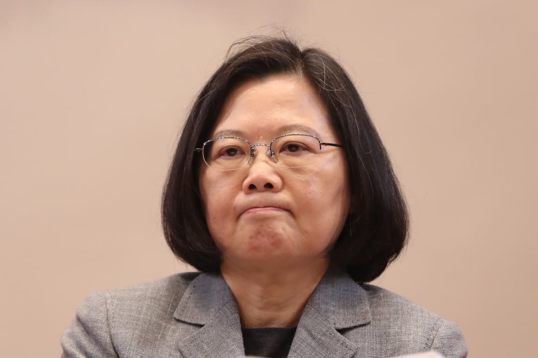 A spokesman for Taiwan President Tsai Ing-wen, above, called China’s flights “provocative and damaging the cross-straits status quo”. Photo: EPA-EFE