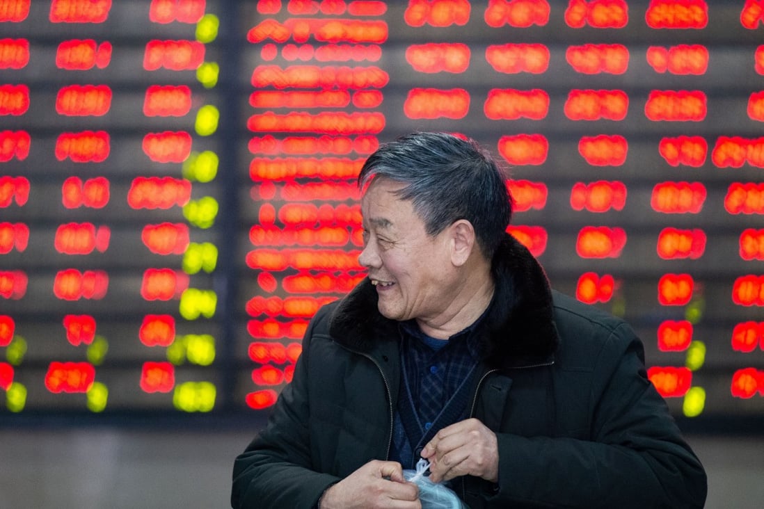 An investor at a stock exchange in Nanjing, capital of east China's Jiangsu province on March 4, 2019. Contrary to global conventions, China’s stock market denotes gains and advances in red, and represents losses and declines in green. Photo: Xinhua