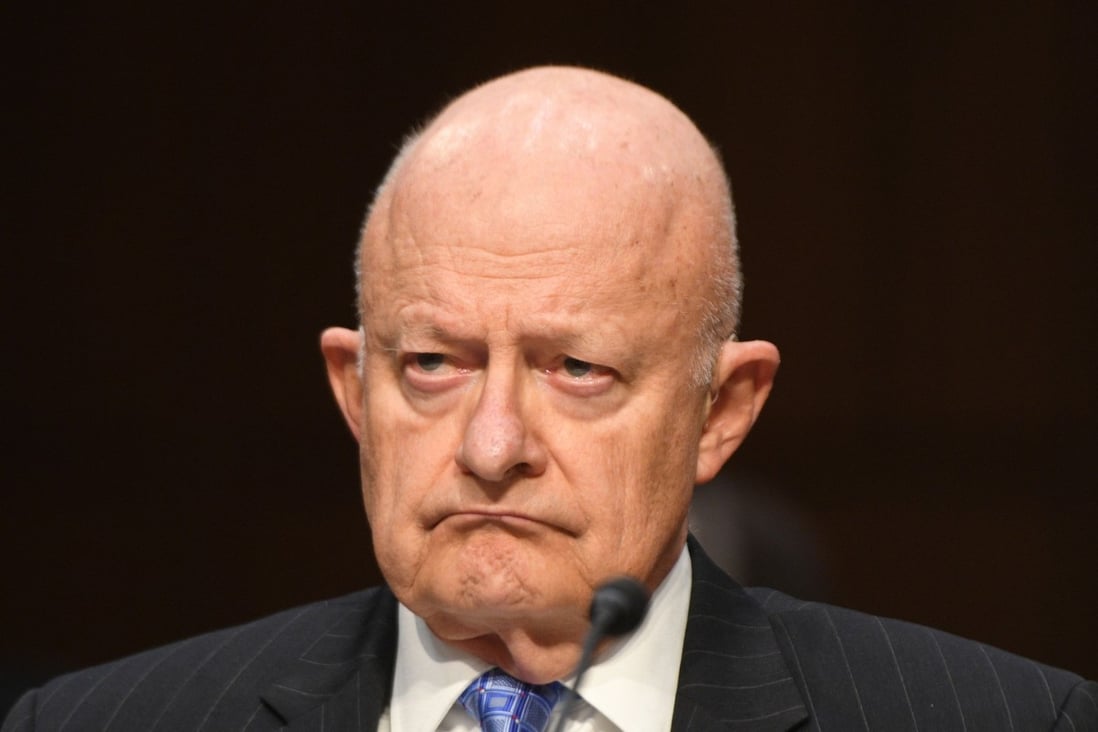 Retired Lieutenant General James Clapper Jnr, the former US director of national intelligence, was one of six former defence and intelligence chiefs to sign a statement warning about the risks posed by US allies using Chinese technology in their 5G wireless telecommunications networks. Photo: AFP