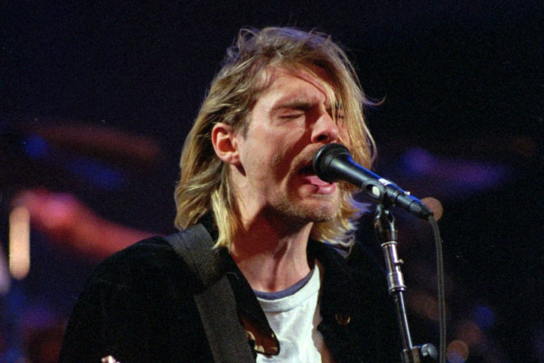 Nirvana’s Kurt Cobain performs in Seattle in December 1993. A new book, ‘Serving the Servant: Remembering Kurt Cobain’, by the band’s manager Danny Goldberg was published this week. Photo: AP