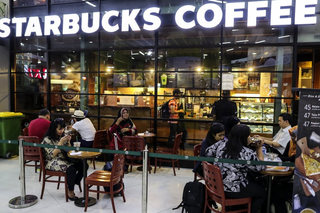 A Starbucks in Jakarta, Indonesia. The chain has been subjected to boycotts by Muslim groups in the past. Photo: EPA