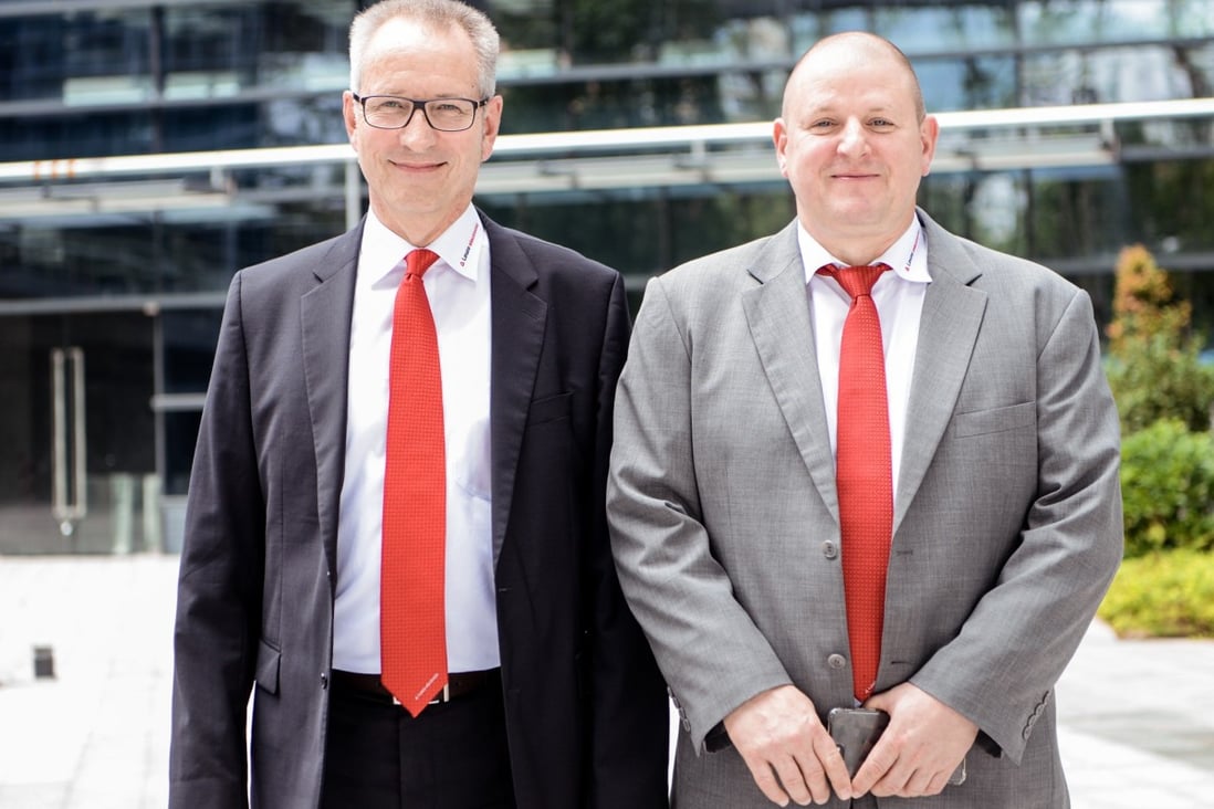 (From left) Ulrich Balbach, managing director and CEO, and Matthias Hoehl, vice-president for sales in Asia