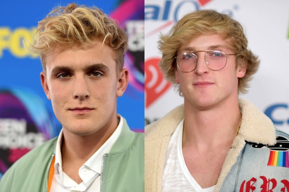 YouTube vlogger brothers Jake Paul (left) and his brother, Logan, earned more than US$35 million between them from June 2017 to June 2018. Photos: Associated Press