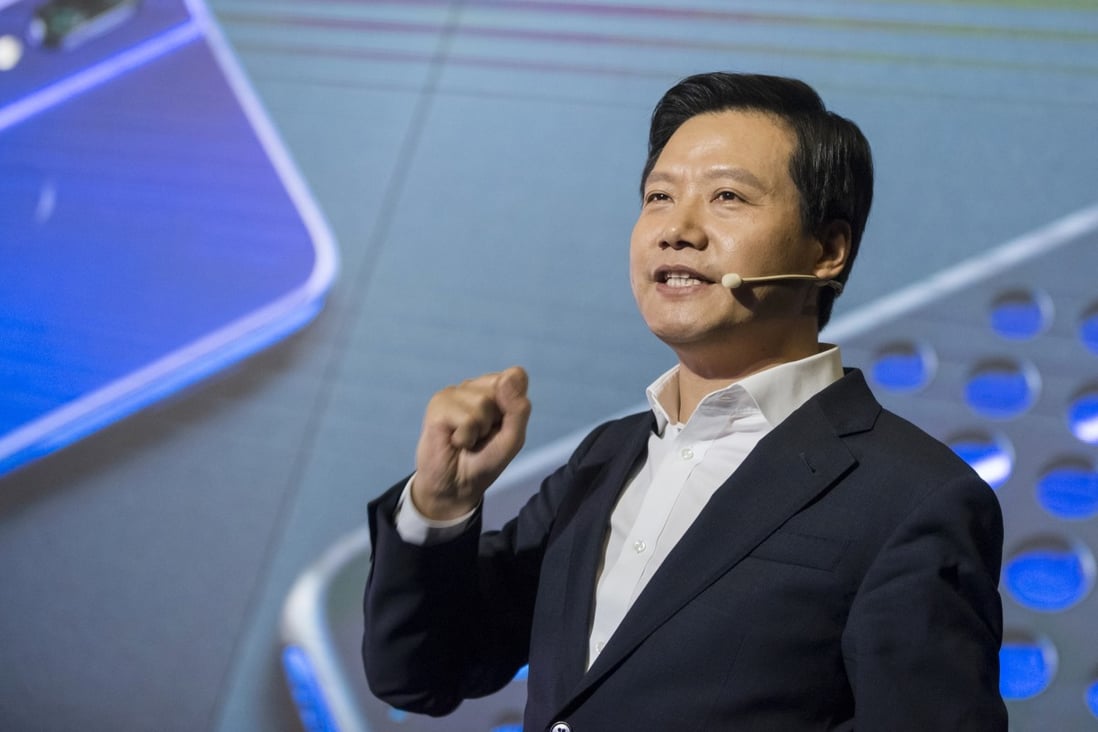 Lei Jun, the chairman and chief executive officer of Xiaomi Corp, speaks during a product launch for the Redmi Note 7 smartphone in Beijing on January 10, 2019. Photo: Bloomberg
