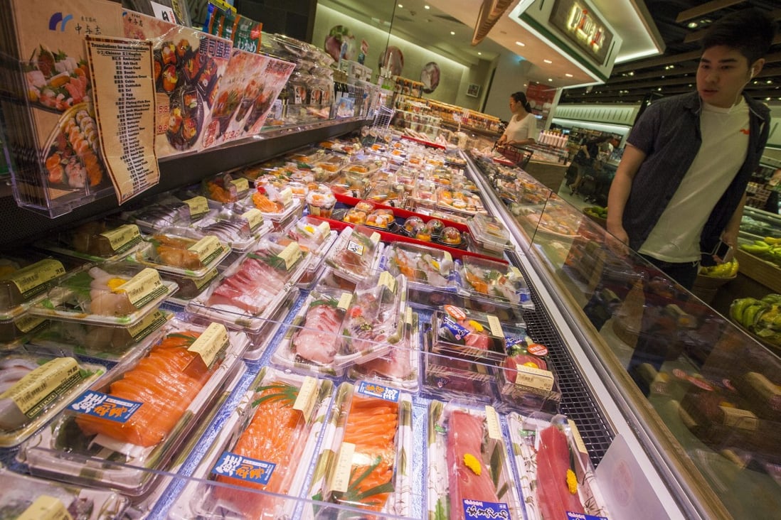 A sushi counter in Hong Kong. The Centre for Food Safety says exposure to high levels of mercury could harm the nervous system Photo: EPA
