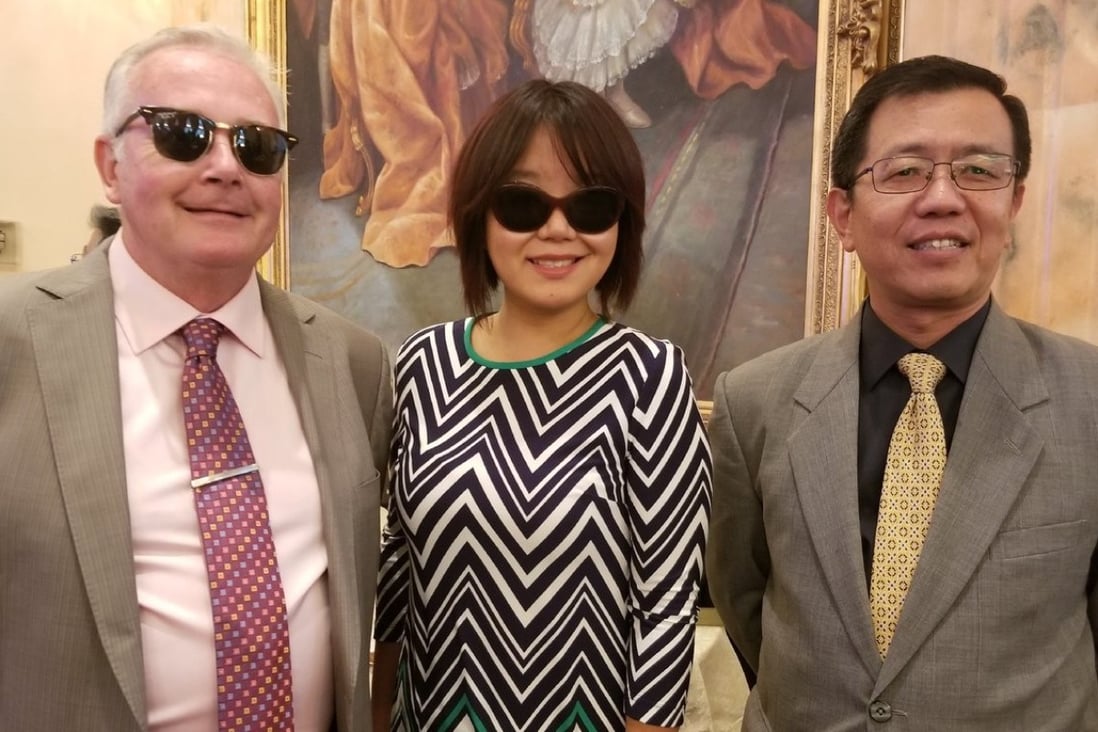 Solstice Public Affairs partner Craig Brockwell and senior associate Karen Lin Woods, with Chinese consul Li Sining, at a welcoming ceremony for the new Chinese consul-general in Toronto, on August 31 last year. Photo: Twitter / @KarenWenLin