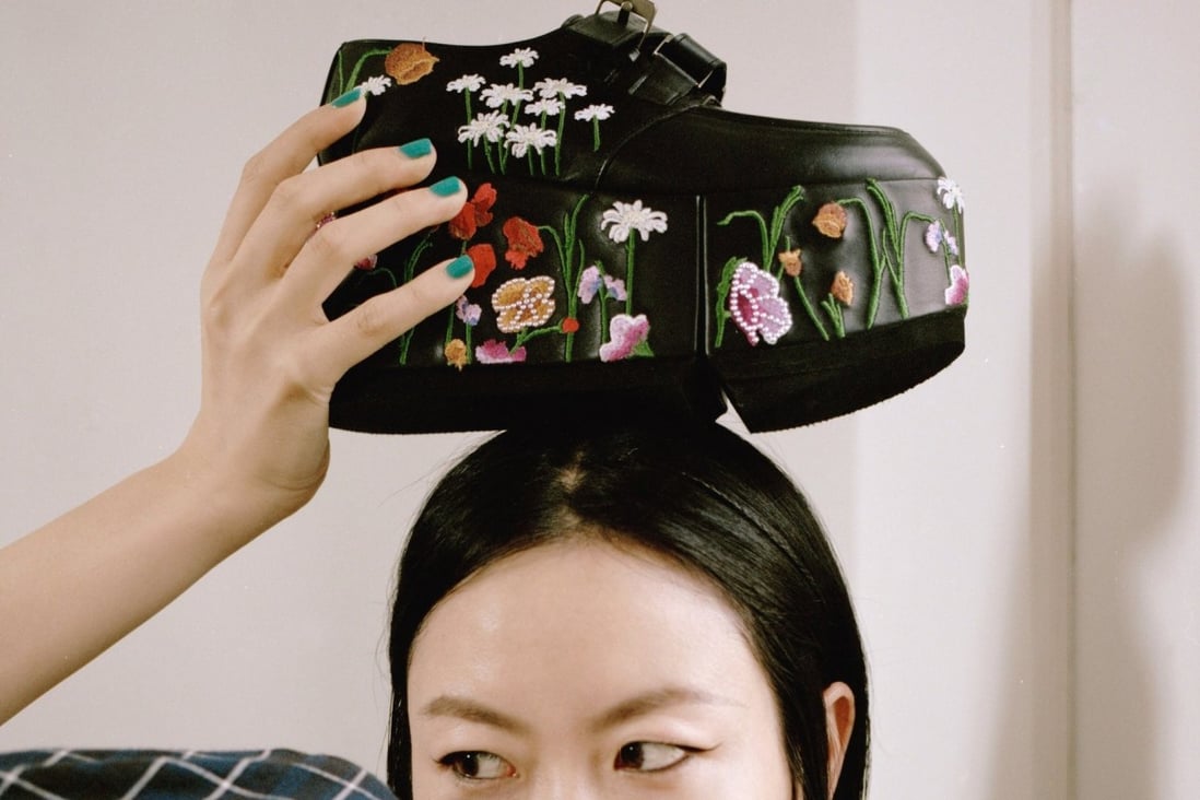 Chinese key opinion leader and stylist Lucia Liu (above) teamed up with French luxury footwear brand to create a line of spring/summer 2019 shoes featuring Chinese embroidery. Photo: Clergerie