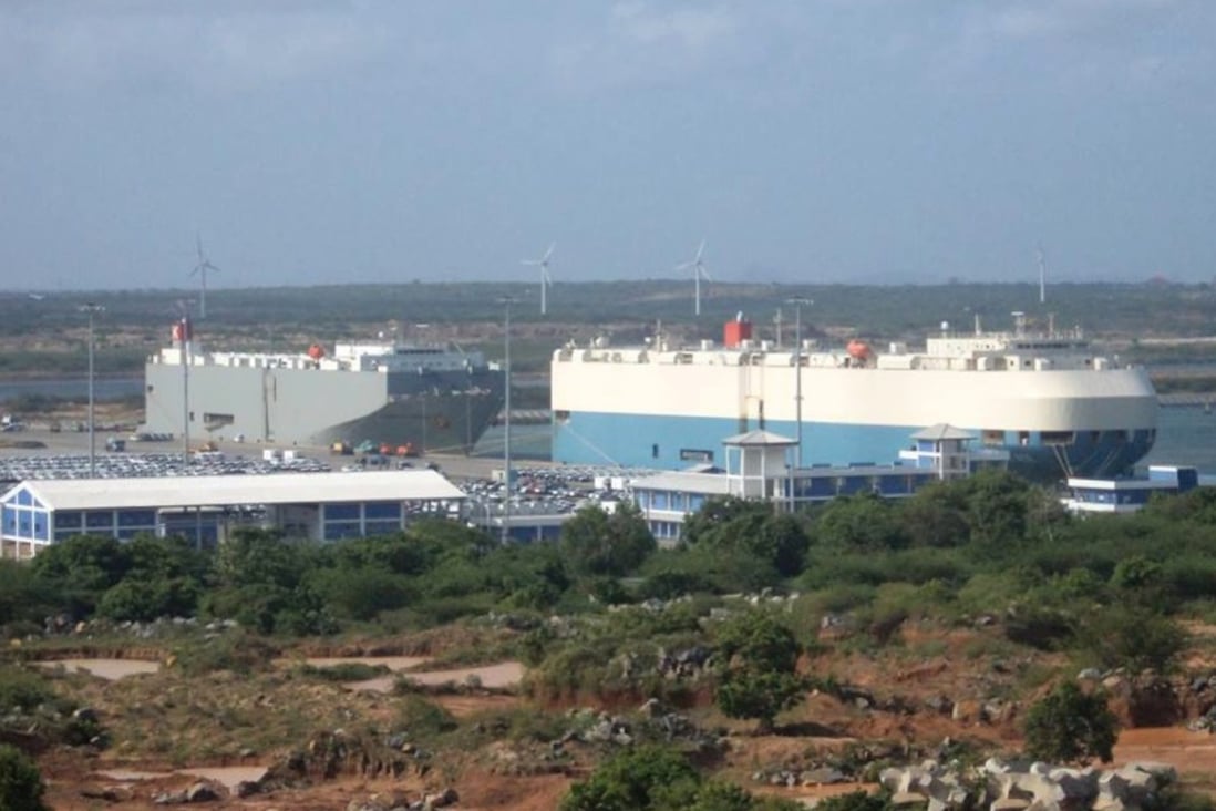 The Hambantota port in Sri Lanka was funded by Chinese investment through the belt and road scheme. Photo: Handout