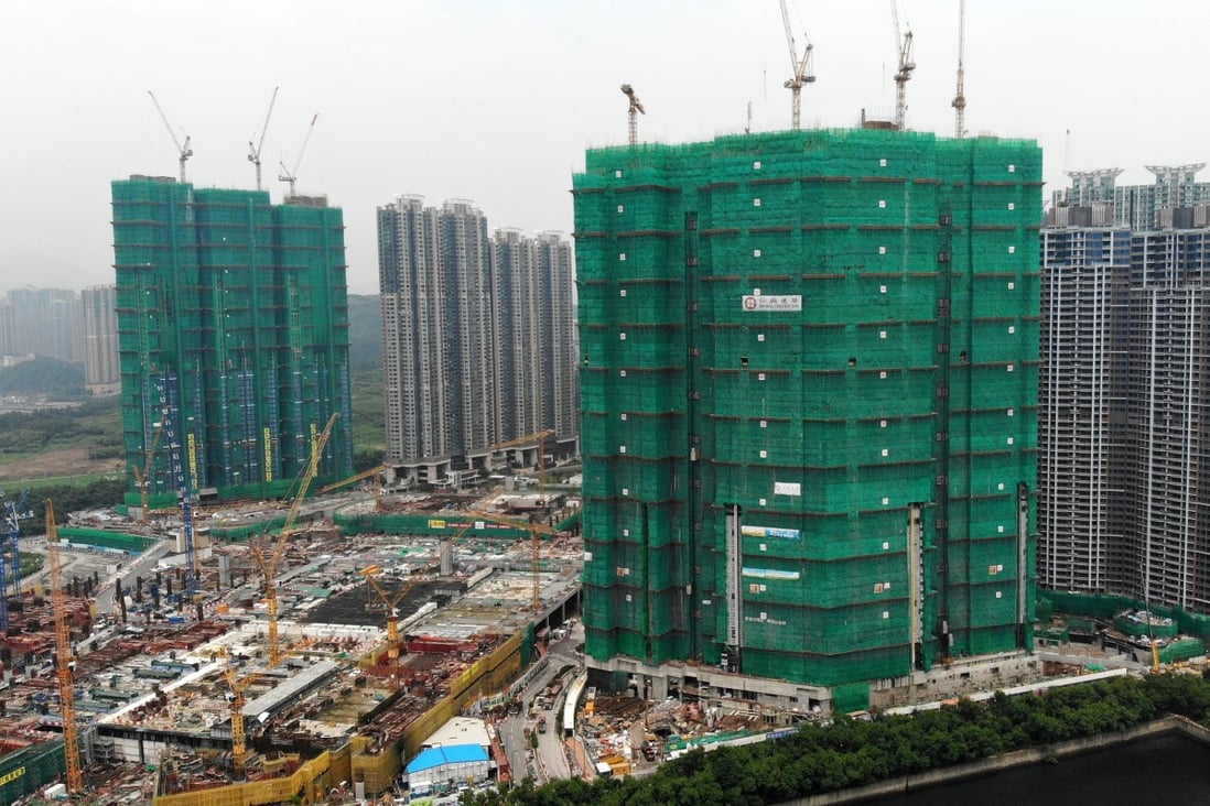 An aerial view of Nan Fung Development’s LP6 (centre) residential project under development at Lohas Park in Tseung Kwan O on August 23, 2018. Photo: Roy Issa